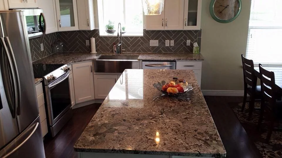Custom granite or quartz countertop installation 12